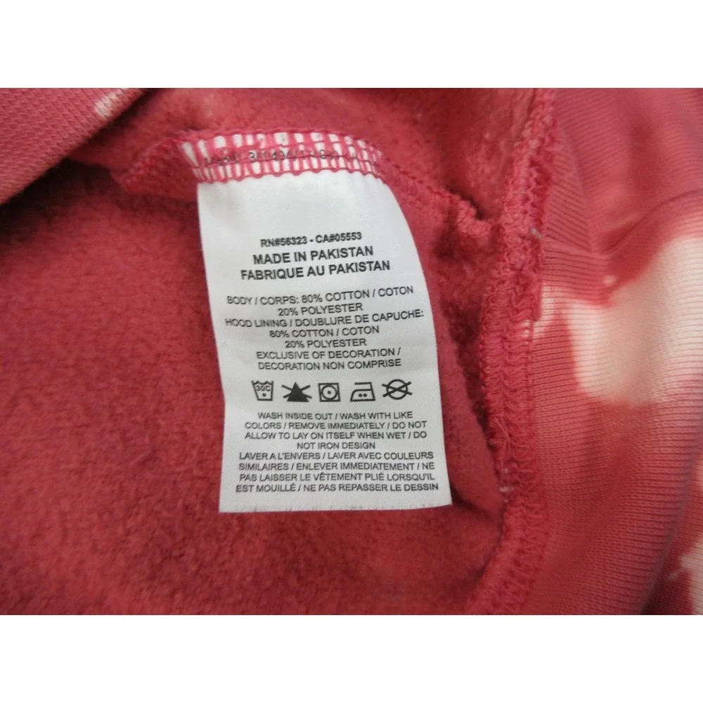 Nike Hoodie Womens Large‎ Pink White Tie Dye Center Swoosh Logo DJ7668-622